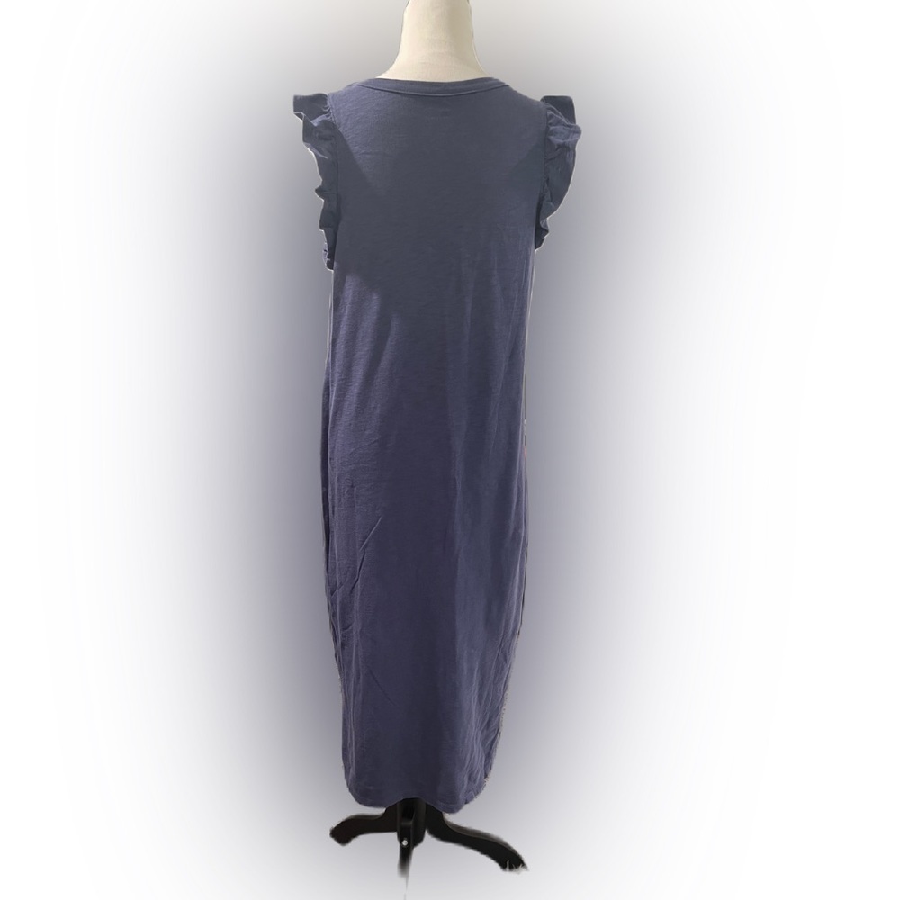 Women Universal Thread Blue Flutter Sleeve Midi Dress Medium Size - Picture 9 of 15
